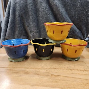 Certified International Ice Cream Bowls Susan Winget Discontinued Set Of 4 - Picture 1 of 13