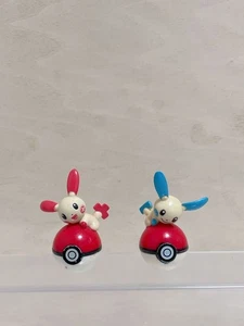 Plusle Minun Rolling Figure Set Pokemon Gashapon Roly-Poly Pocket Monsters Gebraucht - Bild 1 von 2