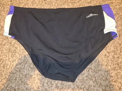 Braguita de bikini de natación Dolfin púrpura y negro para hombre TALLA 36 poliéster  Foto 1 de 2