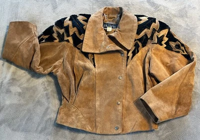 Vintage Rodeo Leather Jacket Outerwear by Phoenix Womens Medium 80s Western Fur - Image 1 of 4
