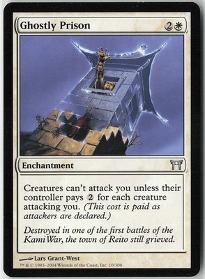 Ghostly Prison 10 Uncommon Champions of Kamigawa NM/LP MTG - Image 1 of 2