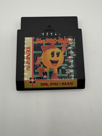 Ms. Pac-Man NES Tengen Black Cartridge Authentic Tested Clean Label Nintendo