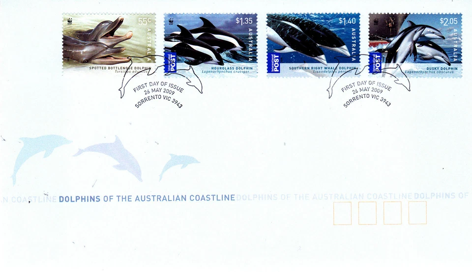 2009 Dolphins Of The Australian Coastline (Gummed) FDC - Sorrento Vic 3943 PMK - Image 1 of 1