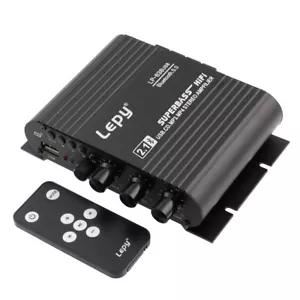 LEPY LP-838 USB Bluetooth 5.0 HiFi BASS 2.1 Channel Audio Amplifier 12V - Picture 1 of 7