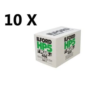 10 X ILFORD HP5 Plus 400 135-36 / Pellicola negativo bianco e nero - Imagen 1 de 1