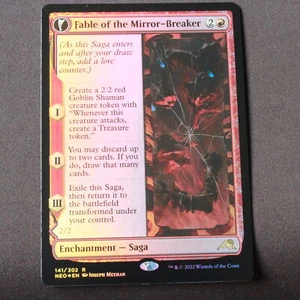 Fable of the Mirror-Breaker FOIL MTG Kamigawa: Neon Dynasty raro 141 casi nuevo - Imagen 1 de 6