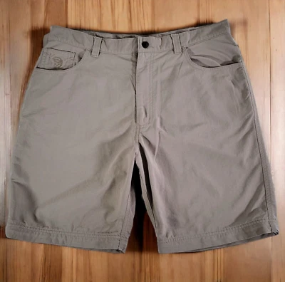 Mountain Hardwear Mens Shorts Size 34 Nylon Khaki - Olive 9" Inseam Hiking - Image 1 of 4