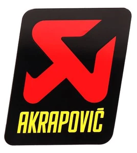 Akrapovic Sticker Aufkleber Schriftzug hitzebeständig schwarz/rot/gelb 75x70mm - Bild 1 von 1