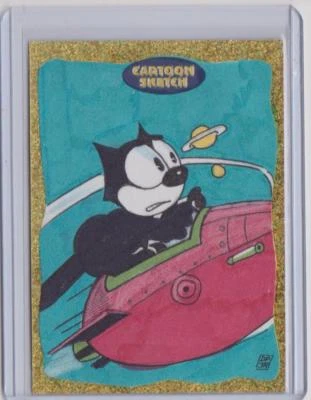 CLASSIC CARTOON SKETCH ART CARDS FELIX THE CAT AS SKETCHED BY DON PEDICINI JR - Image 1 of 3