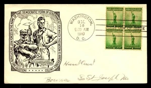 1940 FDC / Corkley Patriotic / mono etch  -   Lot 0621911 - Picture 1 of 2