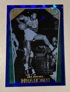 2018-19 NBA Hoops Bill Russell Blue Checkerboard 62/75 Celtics - Picture 1 of 2