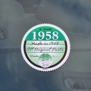 1958 grüne Steuerscheibe Ersatz Retro Vinyl Aufkleber Abziehbild für Autofenster 75x75mm - Bild 1 von 1