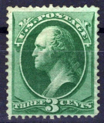 US Stamp 158 MNG 3c green Washington ZAYIX 0824-MAR111A - Image 1 of 4