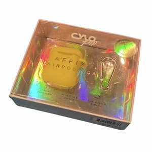 Estuche para AirPod Cylo Pop Affix It en amarillo con mosquetón gancho nuevo en caja - Imagen 1 de 3