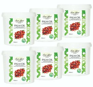 Natural Palm Oil  Palmöl Palmfett Raffiniert Kochen / Backen 6erPack(6x1000ml)