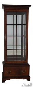 L67082: HENKEL HARRIS Model 2301 1 Door Mahogany Display Cabinet - Picture 1 of 19