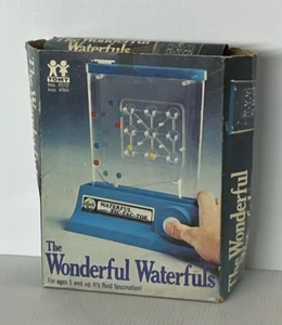 Tomy Waterful Water Game Blue Tic Tac Toe 1976 VINTAGE With Box No Seals - Picture 1 of 7