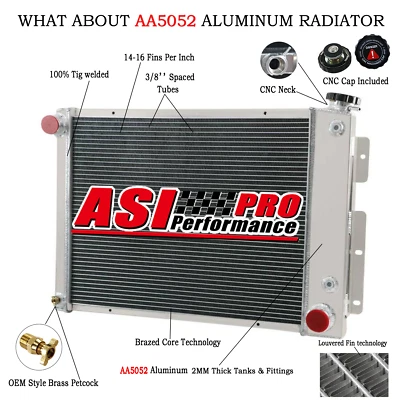 4Row Aluminum Radiator fit 1967 1968, 1969 Chevrolet Camaro/Firebird T/A 5.7 V8 Foto 1 de 4