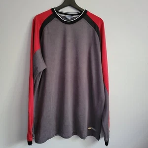 Reebok Silver Tag Long Sleeve Heavy Weight Gray and Red Shirt Cut Tag XL - Picture 1 of 11