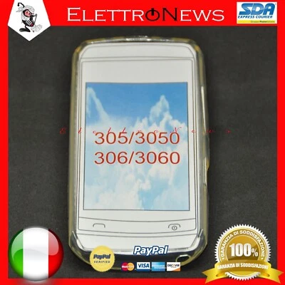 Tpu Cover Custodia Morbida Trasparente Per Nokia Asha 305-306 - Immagine 1 di 2