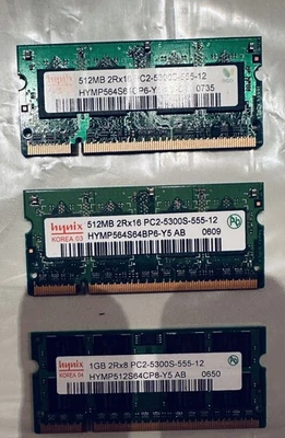 HYNIX MEMORY HYMP564S64CP6-Y5-AB 512MB DDR2 667Mhz SO-DIMM - Bild 1 von 2