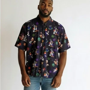 RSVLTS | Men’s Space Jam "Toons" Kunuflex Short Sleeve Button-Up Shirt size 2XL - Picture 1 of 16