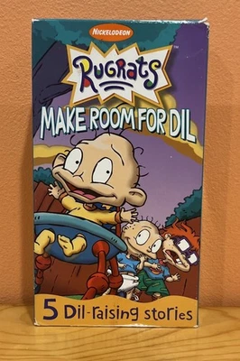Vintage Rugrats -Make Room For Dil - Nickelodeon Orange VHS Tape 1999 - Image 1 of 4