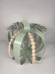 Decorative Metal Iron Pumpkin, Metal Strips / Ribbons Fall Harvest Leaves - Picture 1 of 5