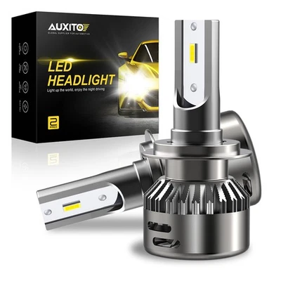 AUXITO  H7 LED Headlight Bulb High Low Beam 6500K Super White 20000LM US 2/4X - Image 1 of 4