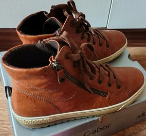 GABOR**Leder Schuh/Sneaker/ Schnürboots**Außen- Innenreißverschluss**Gr.39**Neuw - Bild 1 von 7