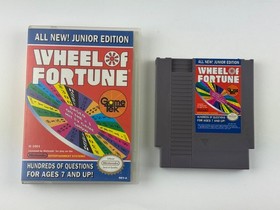 Wheel of Fortune Junior Edition (Nintendo NES, 1989) Cartridge w/ Clamshell Case