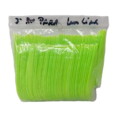 100 Pack Archery Arrow Feathers 3" Right Wing: Parabolic Lemon Lime Green - Image 1 of 3