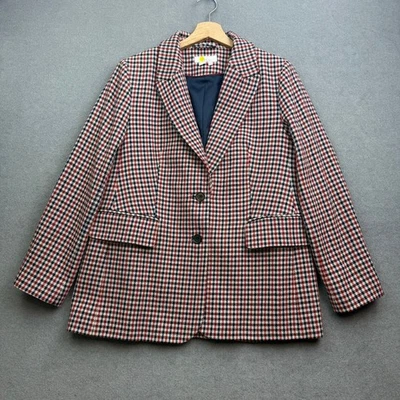 BODEN Tweed Jacket UK 12P BALLI ITALY Blazer Plaid Hacking Equestrian Country - Image 1 of 4
