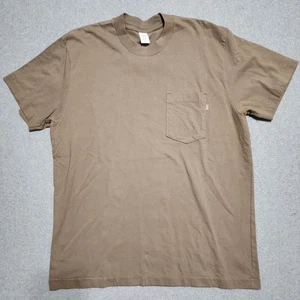 Camiseta de bolsillo JJJound Streetwear en blanco puntada única marrón hecha en Canadá XLarge - Imagen 1 de 10