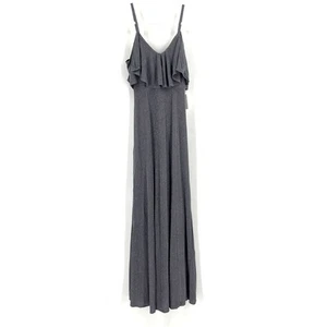 Show Me Your MuMu Renee Ruffle Maxi Dress Dancing Queen Shine Smoke XS NWT - Bild 1 von 10