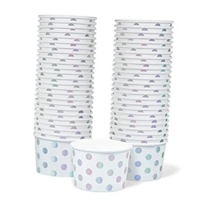 Paper Ice Cream Cups - 50-Count 9-Oz Disposable Dessert Bowls for Hot or Cold - Picture 1 of 8
