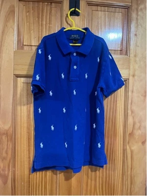 Little Kids Polo Ralph Lauren All Over Embroidered Pony Short Sleeve Polo Shirt - Image 1 of 4