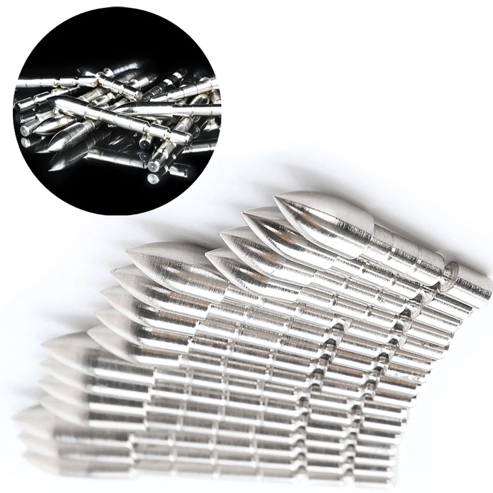 ID4.2mm Archery Arrowheads 60-120gr DIY Point Insert Shooting Hunting Target 12x - Image 1 of 4
