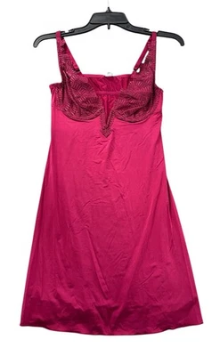 NEW Wacoal Womens After Dark Embroidered Chemise Red Plum Size Medium M NWT - Image 1 of 3