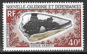 Stamps New Caledonia 1968 Sea Shells Airmail 40f MNH SG458 - Picture 1 of 2