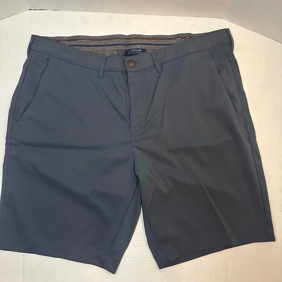 Pantalones cortos para hombre Jachs New York carbón frente plano cintura 38 Foto 1 de 4