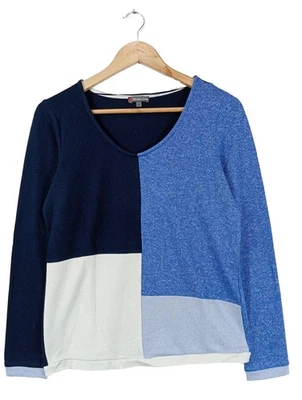 STREET ONE Sudadera de punto fino Mujeres Jersey Talla EU 36 azul-blanco - Imagen 1 de 4