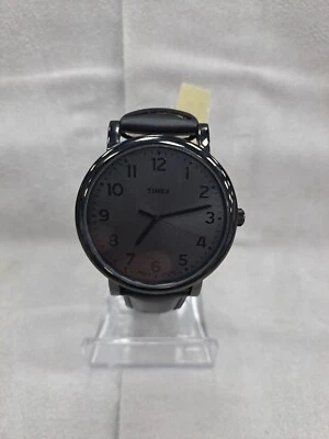 Timex T2N346 Orologio Da Polso Cinturino In Pelle Nero - Immagine 1 di 4