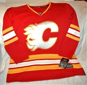 Maglia Calgary Flames! Fanatics AUTENTICO donna XL NUOVO con etichette NHL logo cucito - Foto 1 di 3