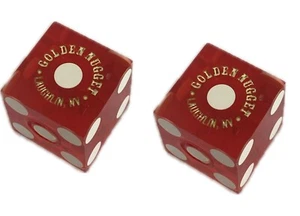 " GOLDEN NUGGET " RED NEVADA USA CASINO DICE CRAPS - Bild 1 von 1