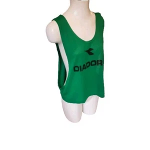Vintage 90s Diadora Mesh Soccer Futball Practice Jersey One Size Green - Picture 1 of 8