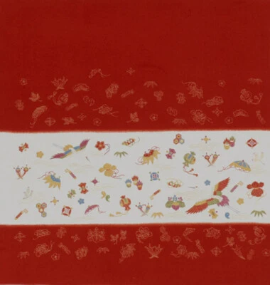 Japanese Furoshiki Traditional Pattern Silk Fabric Wrapping Cloth for Gifts  - Image 1 of 4