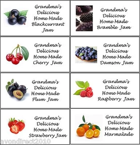 SMALL PERSONALISED JAM JAR/POT CONSERVE PRESERVE LABELS 21 Per Sheet - Picture 1 of 18