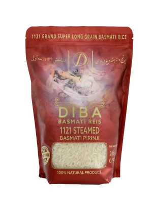 DIBA Basmati Reis 1121 Steamed / Pirinji 0,907kg (4,40 EUR/KG) ***SONDERPREIS*** - Bild 1 von 3