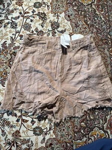 American Eagle Womens Shorts 10 Mom Hazelnut Distressed Highest Rise 30W Tags - Picture 1 of 14